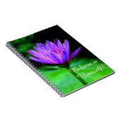 Lila Wasser-Lilie Notizblock (Rechte Seite)