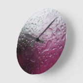 lila Wasser Runde Wanduhr (Winkel)