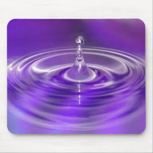 Lila Wasser-Tropfen Mousepad