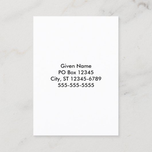 Lila Wasser Visitenkarte (Rückseite)