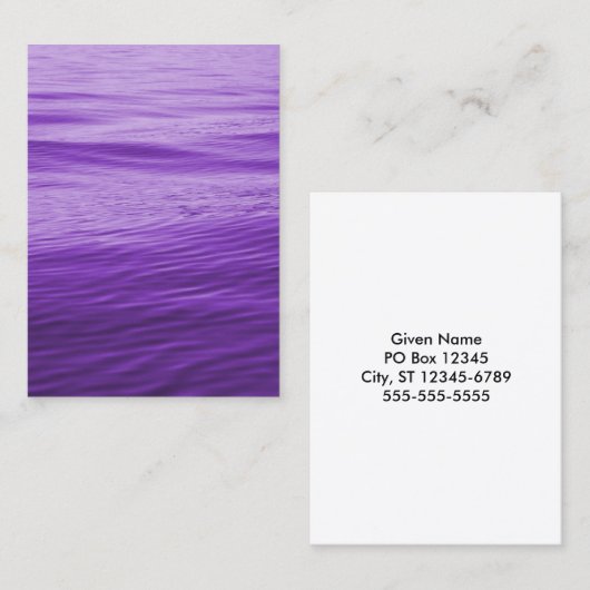 Lila Wasser Visitenkarte (Vorne/Hinten)