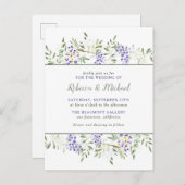 Lila Wasserbad Lido di Lugano Einladungspostkarte (Vorne/Hinten)