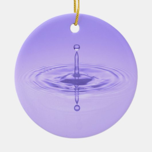 Lila Wasserfall Reflexion Limitlose Liebe des Ozea Keramikornament (Vorne)