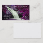 Lila Wasserfall Visitenkarte (Vorne/Hinten)