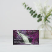 Lila Wasserfall Visitenkarte (Stehend Vorderseite)