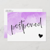 Lila Wasserfarbe Ankündigungspostkarte (Vorne/Hinten)