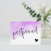 Lila Wasserfarbe Ankündigungspostkarte (Stehend Vorderseite)