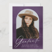 Lila Wasserfarbe Arch 7 FotoCollage Abschluss Ankündigung (Vorderseite)