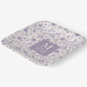 Lila Wasserfarbe Blumen Blumen Muster Pappteller (Gewinkelt)