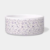 Lila Wasserfarbe Blumenmuster Napf (Rechts)