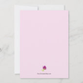 Lila Wasserfarbe Blüte Geburtstagseinladungen (Rückseite)