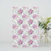 lila Wasserfarbe Briefpapier (Stehend Vorderseite)