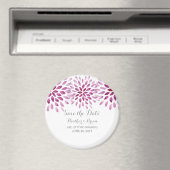 Lila Wasserfarbe Chrysanthemum Save the Date Magnet (In Situ (Geschirrspüler))
