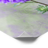 Lila Wasserfarbe Dahlia Poster (Ecke)