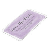 Lila Wasserfarbe Datum speichern Magnet (Linke Seite)