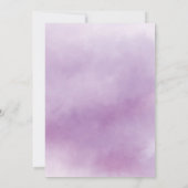 Lila Wasserfarbe Erste heilige Kommune Einladung (Rückseite)