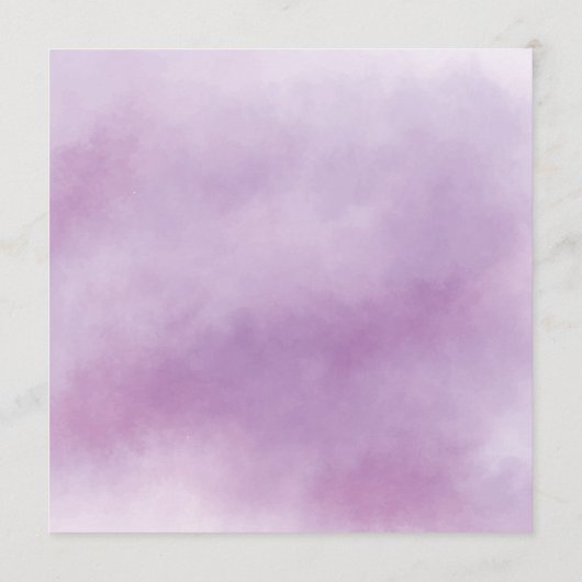 Lila Wasserfarbe Erste heilige Kommune Einladung (Rückseite)