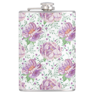 lila Wasserfarbe Flachmann