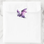 Lila Wasserfarbe für das Flying Bat Quadratischer Aufkleber (Tasche)
