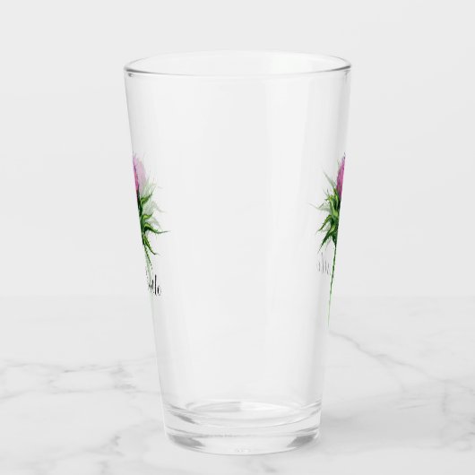 Lila Wasserfarbe Glas (Links)