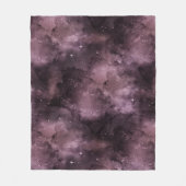 Lila Wasserfarbe Himmelskörper Fleecedecke (Vorderseite)
