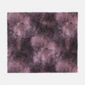 Lila Wasserfarbe Himmelskörper Fleecedecke (Vorderseite (Horizontal))