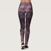 Lila Wasserfarbe Himmelskörper Leggings (Rückseite)