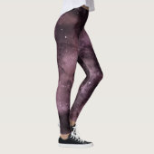 Lila Wasserfarbe Himmelskörper Leggings (Rechts)