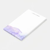 Lila Wasserfarbe - Individuelle Name Post-it Klebezettel (angewinkelt)