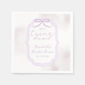 Lila Wasserfarbe Junggesellinnen-Abschied Serviette (Vorderseite)