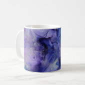 Lila Wasserfarbe Kaffeetasse (Vorderseite Links)