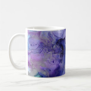 Lila Wasserfarbe Kaffeetasse