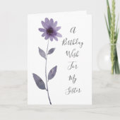 Lila Wasserfarbe Karte (Vorderseite)