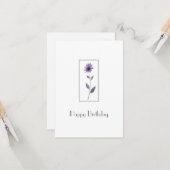 Lila Wasserfarbe Karte (Vorderseite/Rückseite Beispiel)