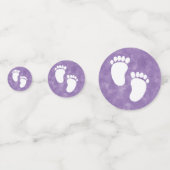 Lila Wasserfarbe Kinderdusche Printwerbung Konfetti (Vorderseiten)