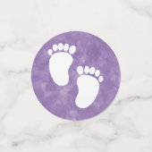 Lila Wasserfarbe Kinderdusche Printwerbung Konfetti (Klein Vorderseite)