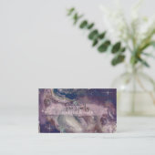 Lila Wasserfarbe Kosmische Galaxie Sparkle Schönhe Visitenkarte (Stehend Vorderseite)