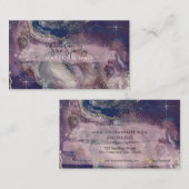 Lila Wasserfarbe Kosmische Galaxie Sparkle Schönhe Visitenkarte (Vorne/Hinten)
