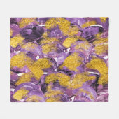 Lila Wasserfarbe: Kunstgoldene Fusion. Fleecedecke (Vorderseite (Horizontal))