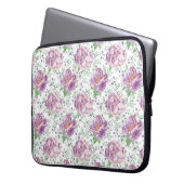 lila Wasserfarbe Laptopschutzhülle (Vorderseite Links)