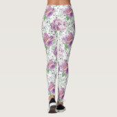 lila Wasserfarbe Leggings (Rückseite)
