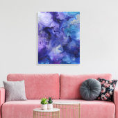 Lila Wasserfarbe Leinwanddruck (Insitu (Wohnzimmer))