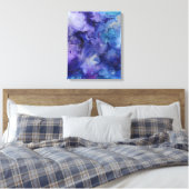 Lila Wasserfarbe Leinwanddruck (Insitu (Schlafzimmer))