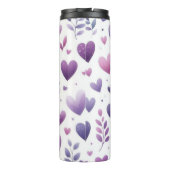 LILA WASSERFARBE LIEBE VALENTINE HERZEN THERMOSBECHER (Rückseite)