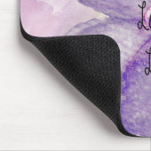 Lila Wasserfarbe Live, lachen, Liebe Blume Mousepad (Ecke)