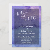 Lila Wasserfarbe Mandala haben und halten Einladung (Vorderseite)