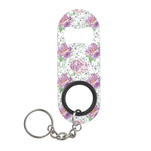 lila Wasserfarbe Mini Flaschenöffner (Vorderseite)