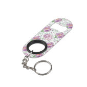 lila Wasserfarbe Mini Flaschenöffner (Rückseite Schrägansicht)