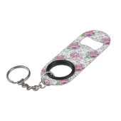 lila Wasserfarbe Mini Flaschenöffner (Vorderseite Schrägansicht)