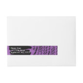 Lila Wasserfarbe mit Schnürsenkeln und Doodles Rundum-Adressaufkleber (Vorderseite)